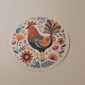 10/$10 Colorful Rooster Art Sticker